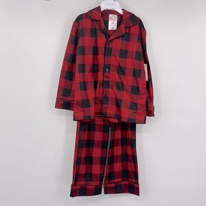 Wonder shop at Target 2pc Jammies Red/Black‎ Buffalo Plaid Sz 5